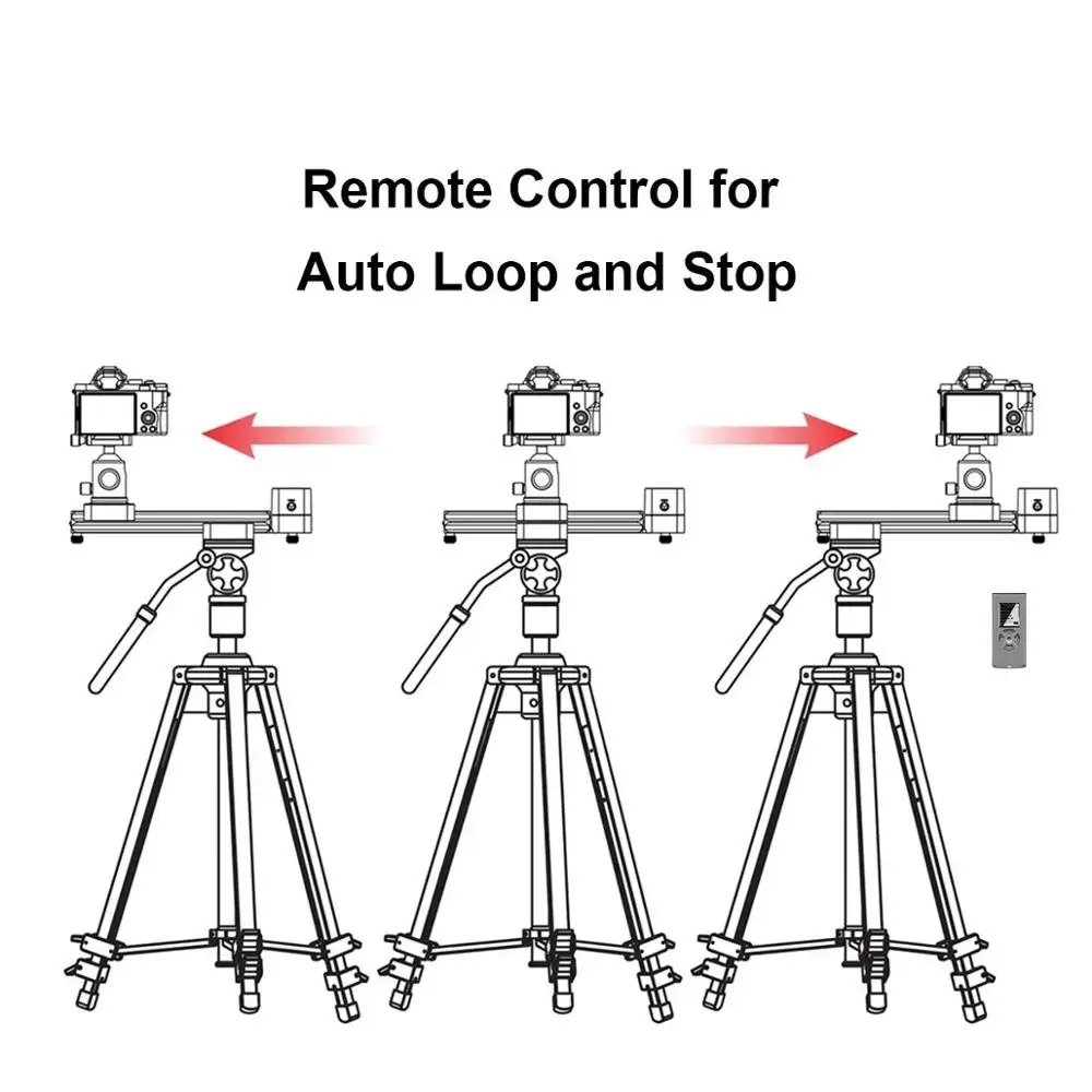 US $249.00 GVM Portable Mini Motorized Camera Slider Adjustable Extend To 13 Inches Length Video Shooting Slider TimeLapse Auto Round Trip