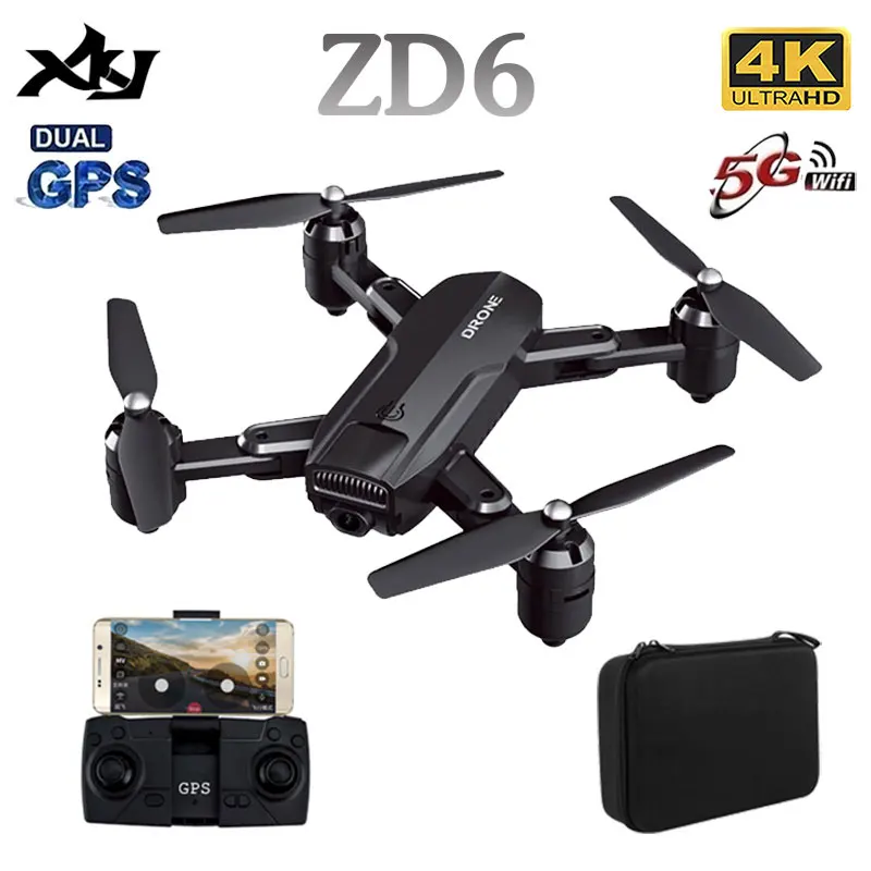 Профессиональный Радиоуправляемый квадрокоптер XKJ ZD6 4K HD|Квадрокоптер с дистанционным управлением| |
