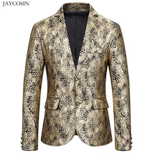 JAYCOSIN модный костюм куртки золотой жаккард Тканый Блейзер Роскошные нагрудные вечерние Одежда для сцены платье для выступлений Slim Fit Формальное пальто