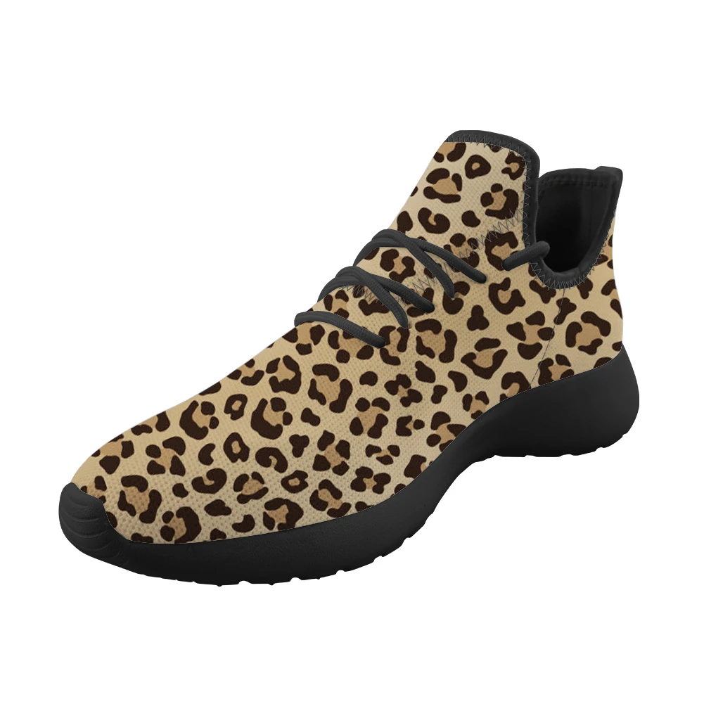 

Women Flats Leopard Lace Up Comfortable Shoes Women Mesh Sexy Queen Shoes Female Custom Printing Summer Sport Running Sneakers