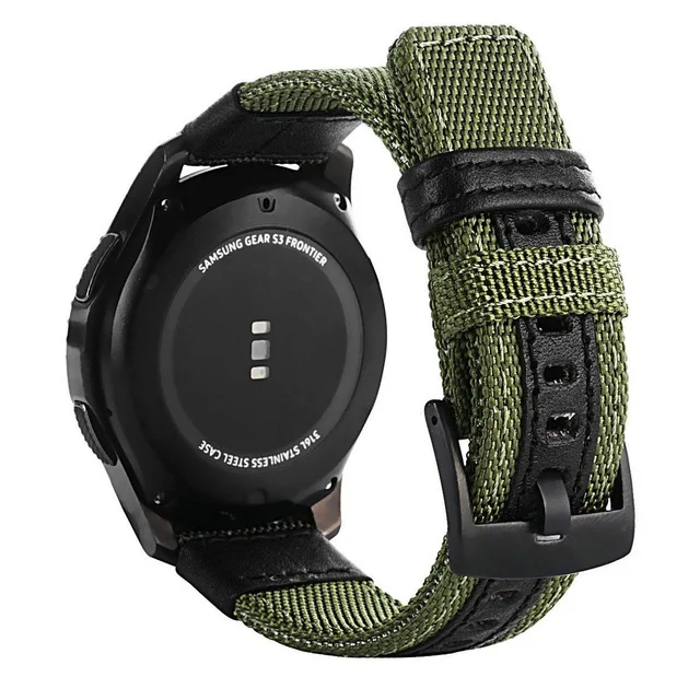 Для Huami Amazfit GTR 42 47 мм нейлоновые кожаные спортивные часы с браслетом ремешок для Xiaomi Amazfit Bip Lite Pace Stratos 2 2S ремешок для часов - Цвет ремешка: Army green