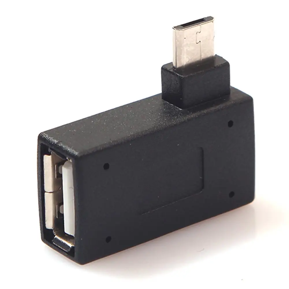 2 шт. Мини Micro USB 0 OTG кабель адаптер 90 градусов левый и правый Хост конвертер для