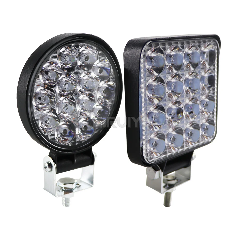 Mini Offroad Led Bar 12V 24V Round Square Led Work Light Per Car Truck Boat Atv 4X4 Tractor 42W 48W Spotlight Bar Led