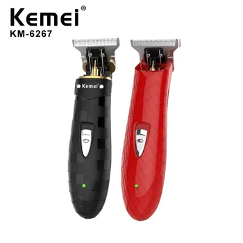 

Kemei Cordless Close Cutting Trimmer Powerful Men Grooming 0mm Baldheaded Clipper Barbershop USB rechargeable electric clipper