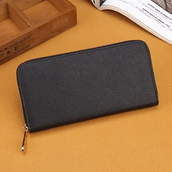 

Ladies wallet 2019 new zipper cross pattern long clutch bag European and American style large capacity card holder