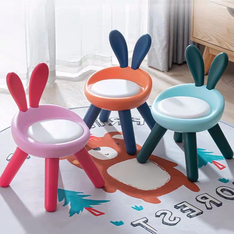New Furniture Baby Chair Home Chair Sound Children Stool Footboard Indoor Child Bench Toy Children Cartoons Rabbit