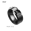 Uelf 8MM Black Muslim Allah Ring Women Men Islam Arabic God Messager Stainless Steel Ring Quran Middle Eastern ► Photo 3/6