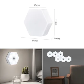

Magnetic Honeycomb Touch Lamp Modern LED Night Light Quantum Lamp Modular Touch Sensitive Lighting LED Night Lights Indoor Decor