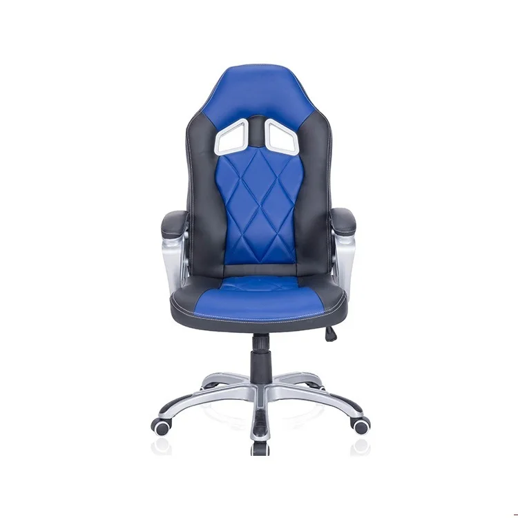 

High Quality Office Chairs With Pillow Foot Pad Seat Back Adjustable Lifting Tilt Swivel Chair Artificial Leather Game Chair HWC