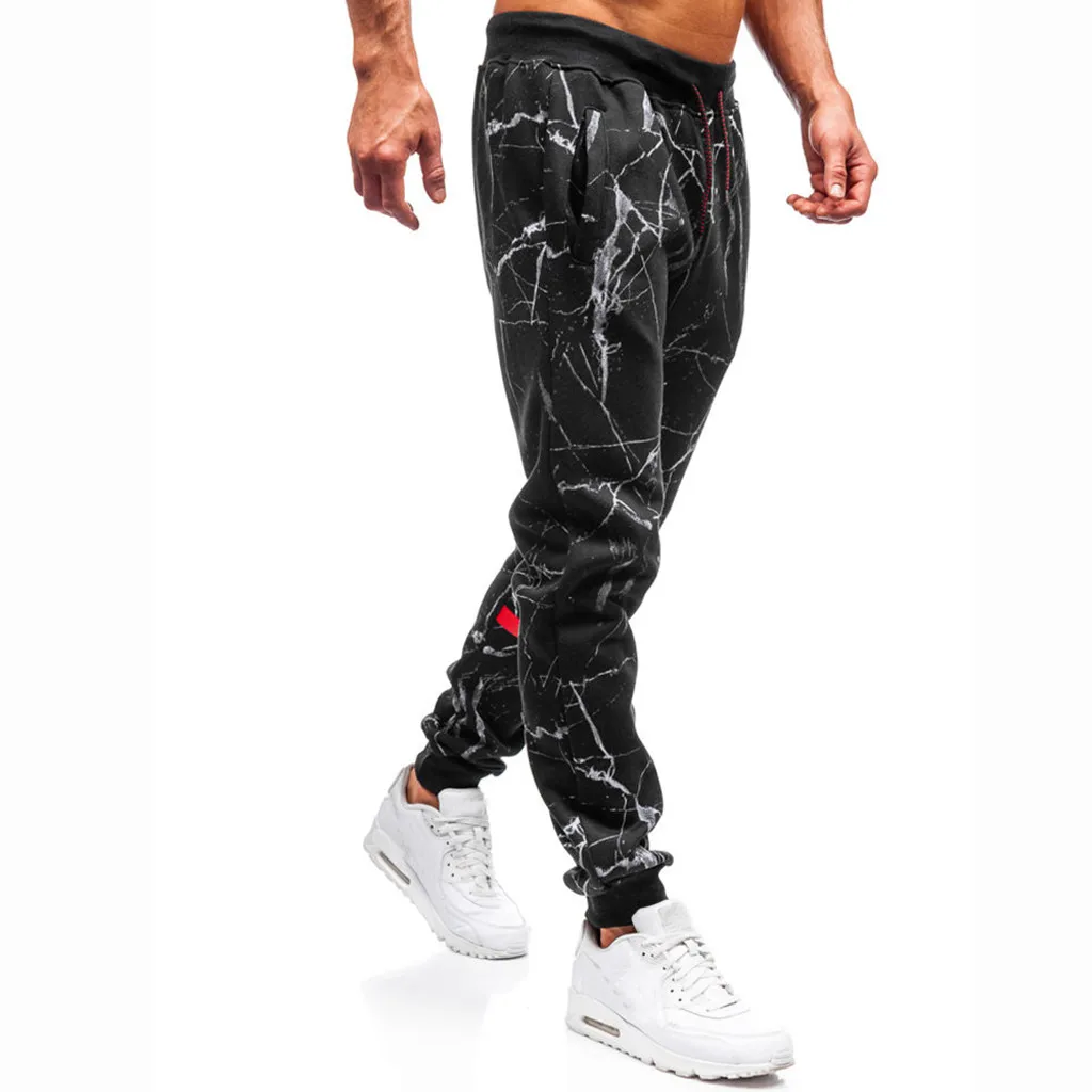 Модные мужские повседневные брюки-карго с несколькими карманами и принтом на открытом воздухе, Мужские дышащие спортивные брюки на шнурке