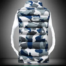 Осень-зима 1619, мужской Камуфляжный жилет со стоячим воротником, Приталенный жилет в Корейском стиле, мужской жилет