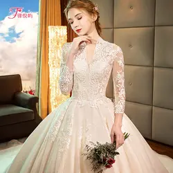 Свадебное платье 2019 Невеста свадьба принцесса сон хвост дворец Хепберн в стиле ретро сетка со звездами красный трембл