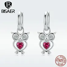 Серьги из стерлингового серебра пробы, серьги-гвоздики в форме совы, ювелирные изделия для женщин, подарок, CZ серьги, новинка HVE253