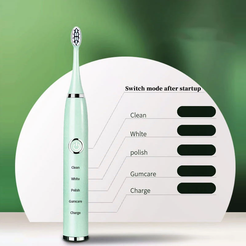 Sonic Electric Toothbrush Adult Timer Brush 5 Mode USB Charger Rechargeable Tooth Brushes Replacement Heads Set home gift Sonic Electric Toothbrush Adult Timer Brush 5 Mode USB Charger Rechargeable Tooth Brushes Replacement Heads Set home gift