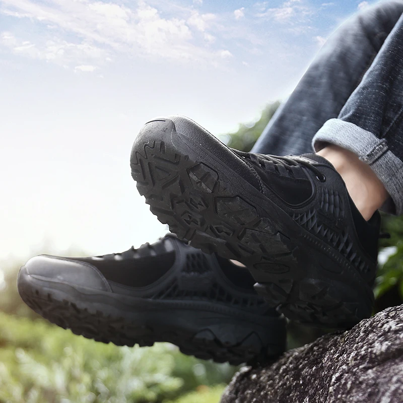 Мужская Уличная Нескользящая походная Треккинговая обувь на шнуровке для альпинизма Повседневная дышащая спортивная Тактический пустынный обувь размер 39-44