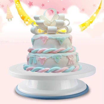

BAKING QUEEN Cake Plate Turntable Rotating Anti-skid Round Cake Stand Cake Decorating Rotary Table Kitchen DIY Pastry Supplies