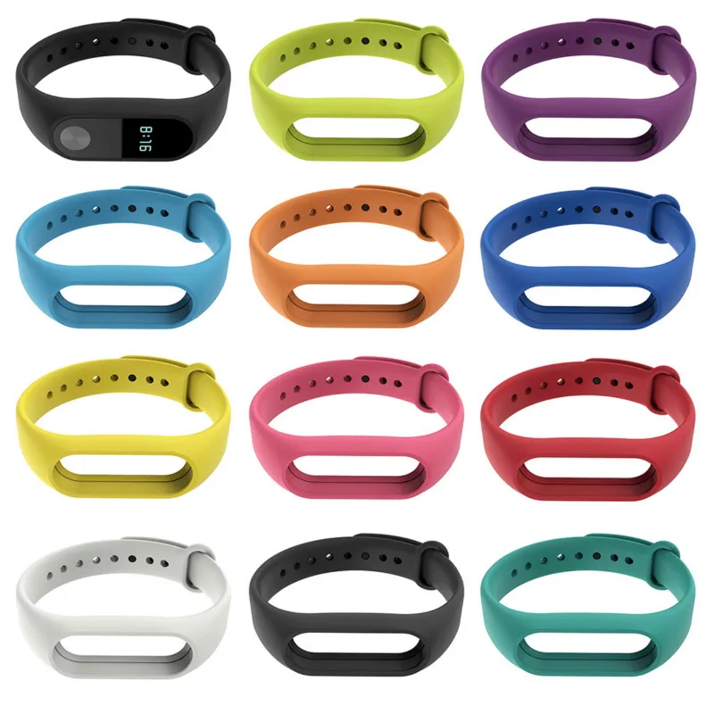 Silicone Strap Smart Watch Band 2 Sport Men Women New Replacement Solid Color Wristband Fitness Wrist Band For Xiaomi 2 Bracelet