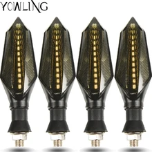Motorcycle Turn Signal Lights Triangle LED Sequential Turn Signals Indicators For kawasaki er6n z650 ninja 300 versys 650 Z900