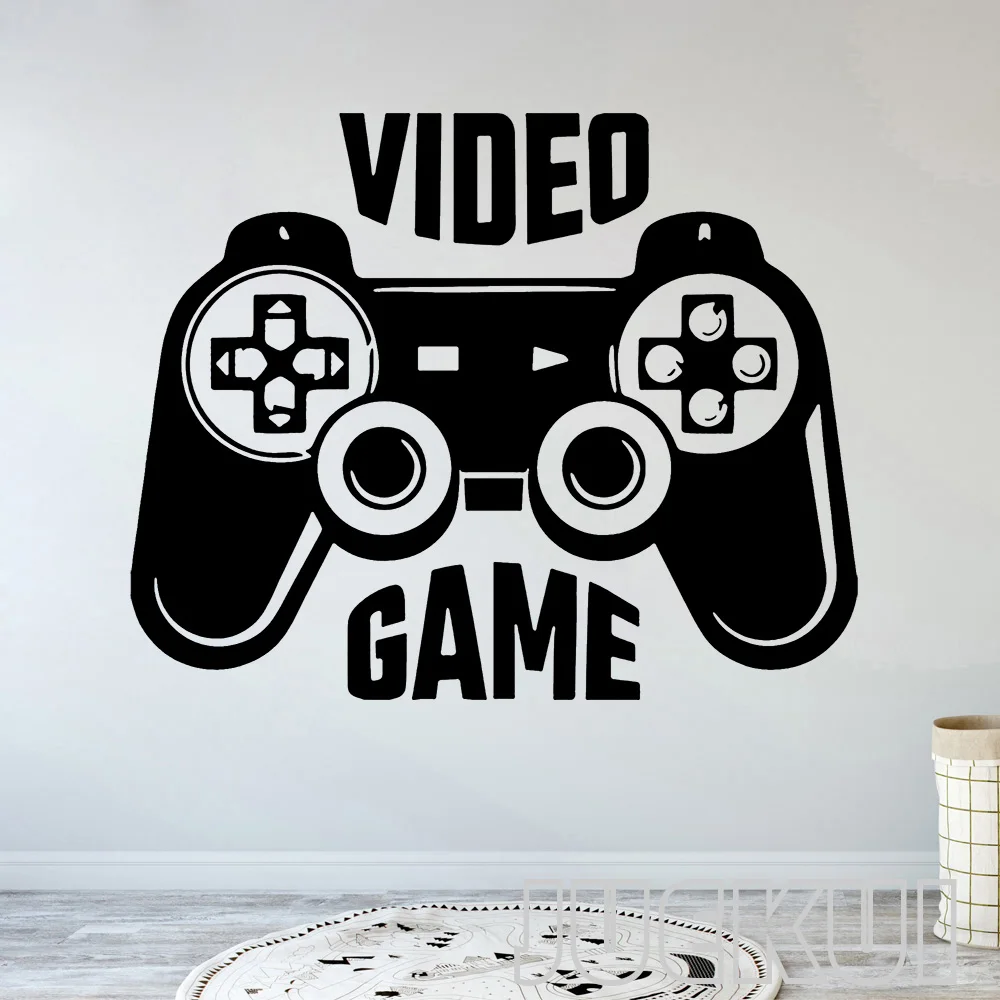 Настенная Наклейка B431 с игровым контроллером Виниловая наклейка на стену для