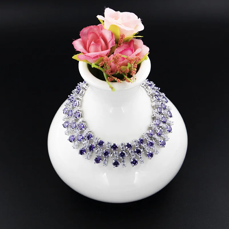 Цирконы Романтический большой широкий кубический циркон камни браслеты для женщин Свадебная вечеринка ювелирные изделия аксессуары