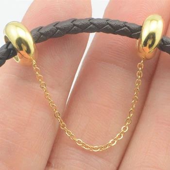 

Stainless Steel Safety Chain Button Adjustable Limit Buckle Stopper Spacer Bead with Rubber Core Insert Jewelry Making Supplies