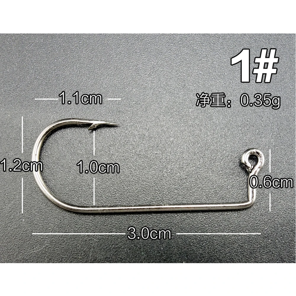 Flat Mouth Hook Fishhooks Gadget Carp Barbed 50PCS Strong Hooks Bait Holder Sturgeon Fishing Tackle Outdoor Tool Tuna
