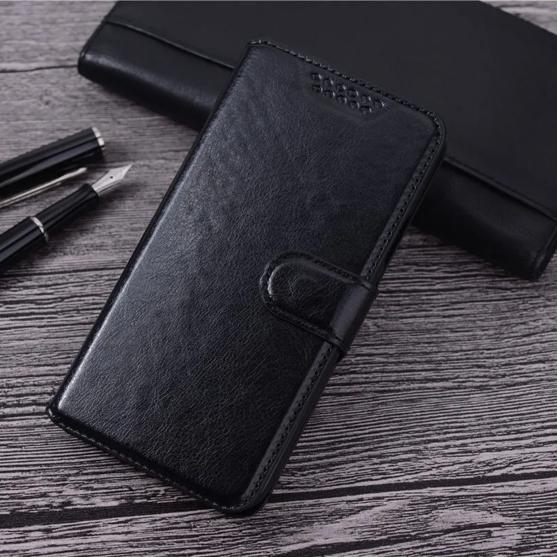 Модный бумажник с тиснением чехол для Meizu 15 Lite M15 16 плюс M6T M6S M5C M5S A5 MX6 Pro 5 Pro 6 Plus U10 U20 флип, чехол для мобильного телефона - Цвет: Black