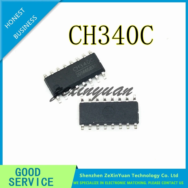 5PCS CH340C 340C SOP-16 USB switch serial chip | Электроника