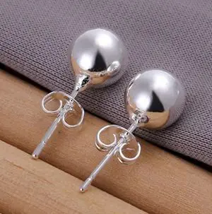 Simple Jewelry Ball Bead Stud Earrings For Sale Women Fashion Jewelry Unique Elegant Women 0.8CM