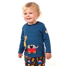 Детская футболка с длинными рукавами Осенняя Базовая рубашка из чистого хлопка с длинными рукавами для мальчиков Осенняя детская футболка модная футболка с героями мультфильмов