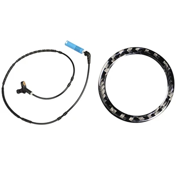 

1pcs Car Engine Start Stop Ignition Key Ring Stickers Carbon Fiber for LEXUS & 1pcs ABS Rear Wheel Speed Sensor Rear