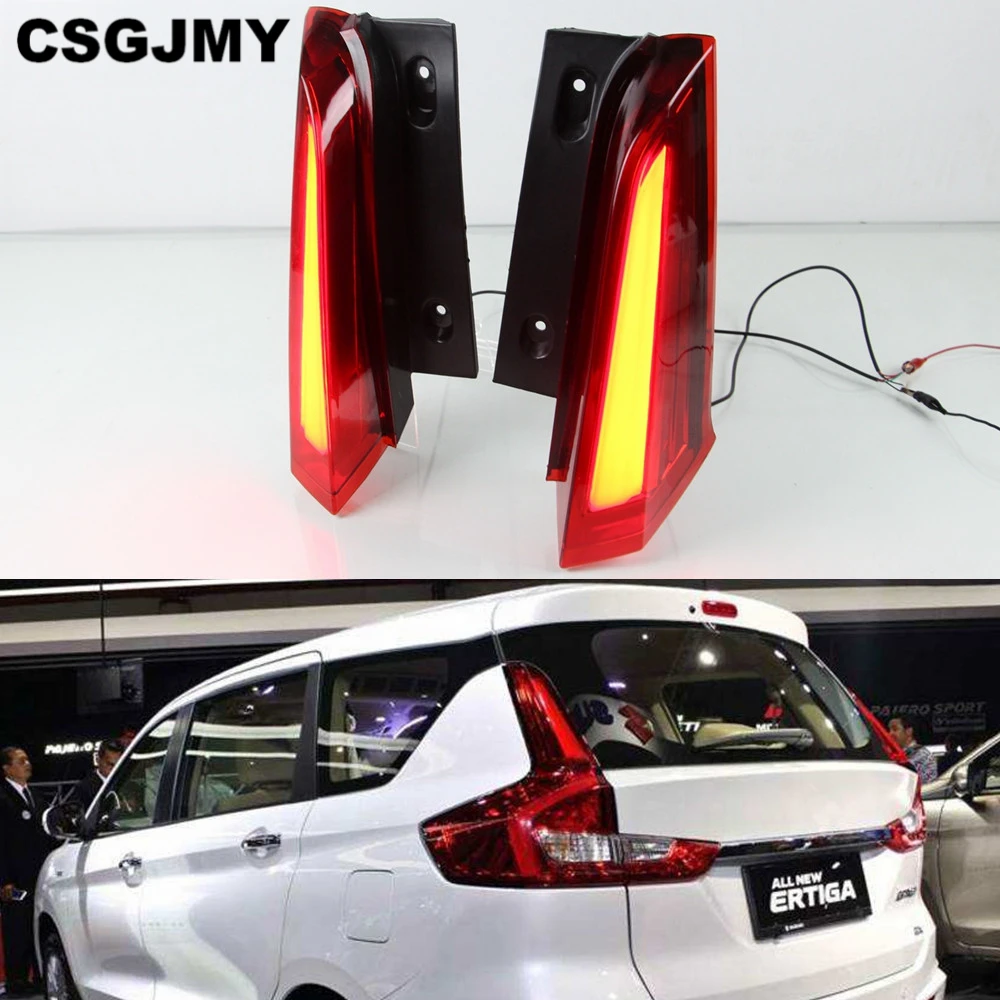 CSGJMY 2 шт. светодиодный задний фонарь дополнительный стоп-сигнал светодиодный бампер задний противотуманный фонарь задний фонарь для Suzuki ertiga