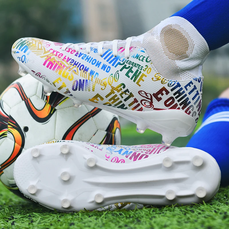 Men Sports High Ankle Football Boots 