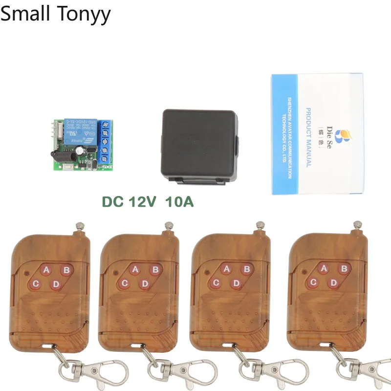 

DC 12V 10Amp 2200W 1CH Universal Remote Control Switch Wireless Receiver Relay Board for rf 433MHz Remote Electric Door openner