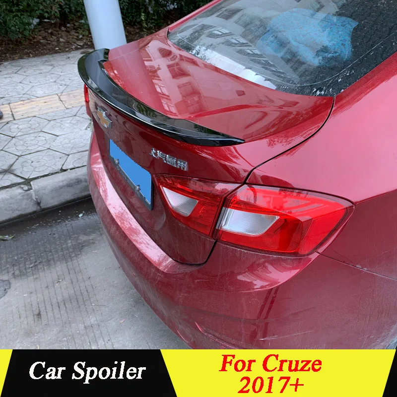 Для Chevrolet Cruze ABS пластик грунтовка Цвет Внешний задний спойлер хвост багажник загрузки крыло украшение автомобиля стиль