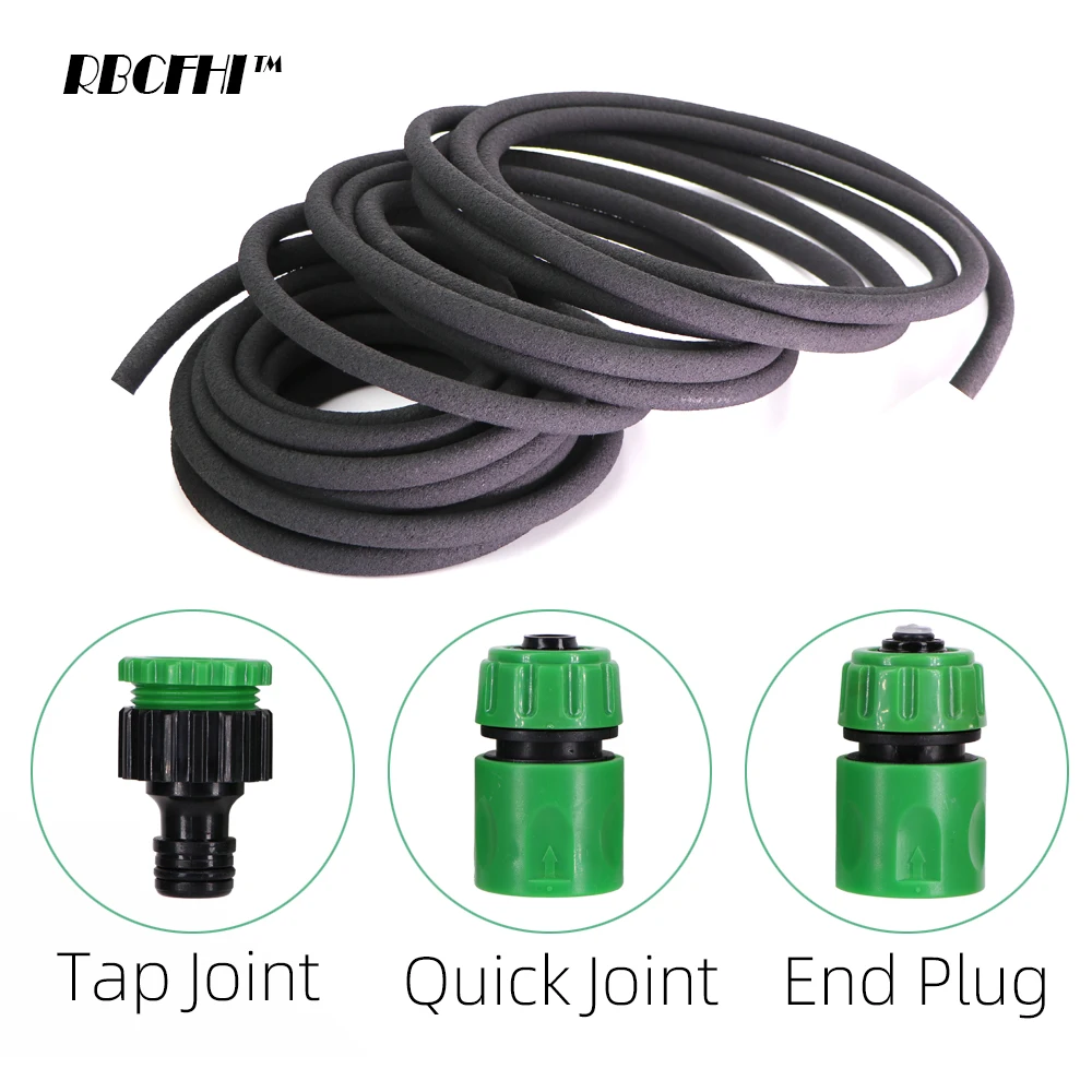Garden Soaker Watering Hose 7.5m /15m Porous Irrigation Tubing Permeable Pipe Additional Hose Connectors garden hose water hose