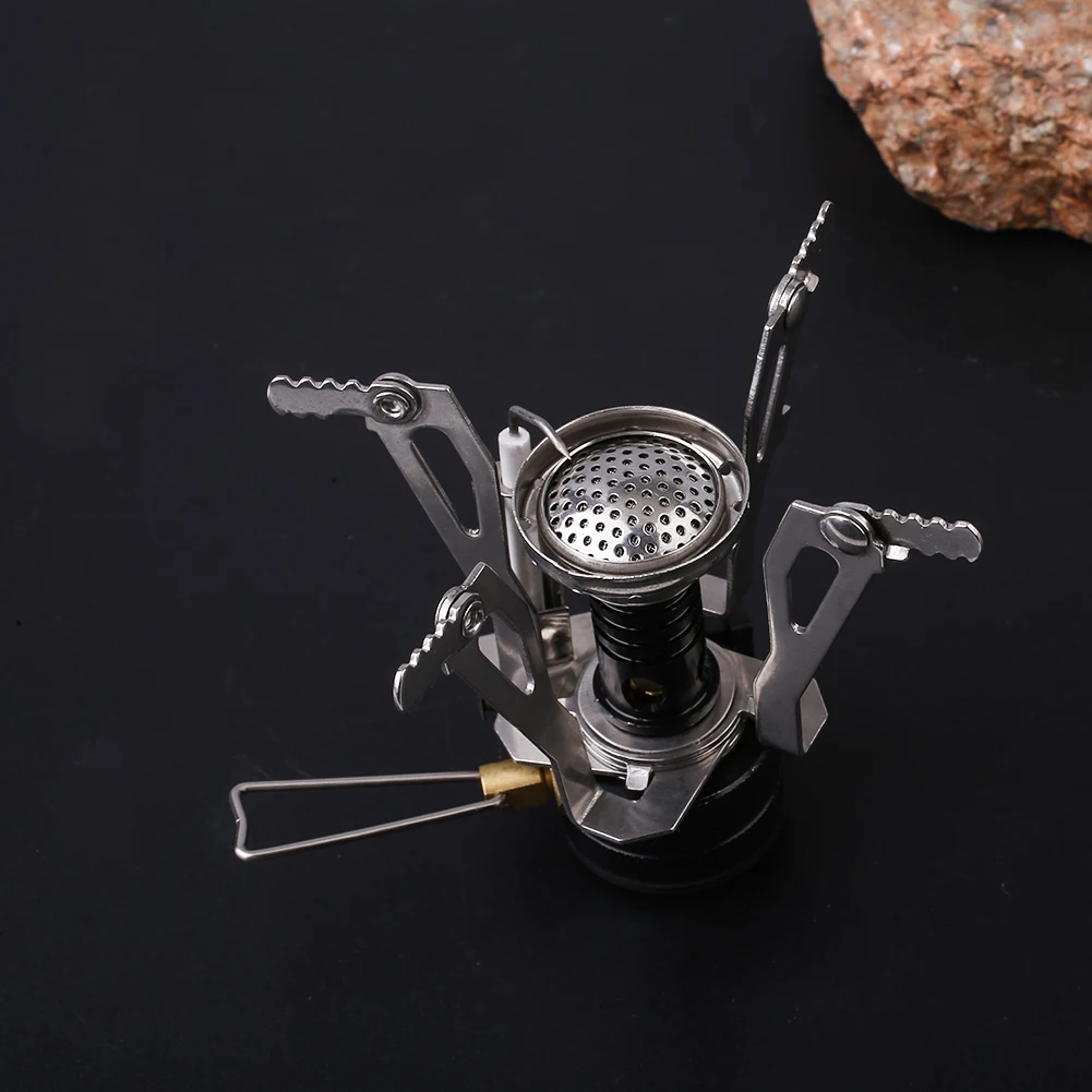 Принадлежности для приготовления пищи Уличное оборудование газовая горелка для кемпинга цельная нержавеющая сталь походные аксессуары плита туристическая Fodable