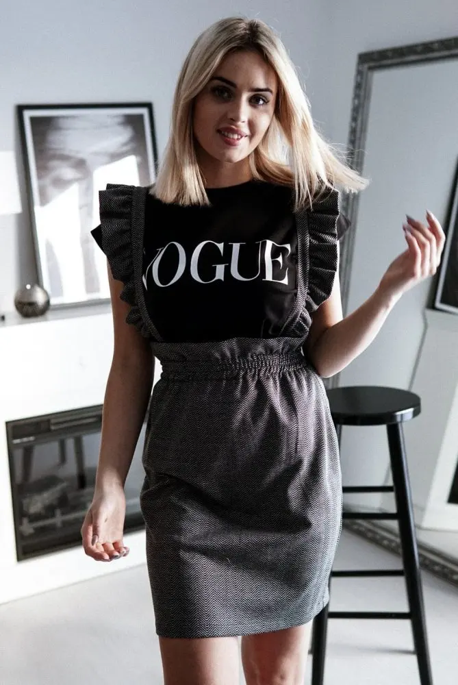 Женская клетчатая юбка на лямках весна осень 2020 комбинезон с высокой талией