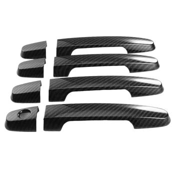 

8Pcs Car Carbon Fiber Exterior Door Handle Cover Trim for Toyota Camry Corolla Highlander Scion