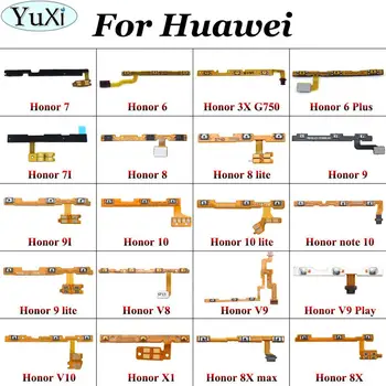 

YuXi Power On Off Volume Up Down Button Key Flex Cable For Huawei Honor 6 plus 7 8 9 10 Lite 7I 9I V8 V9 V10 3X G750 Replacement