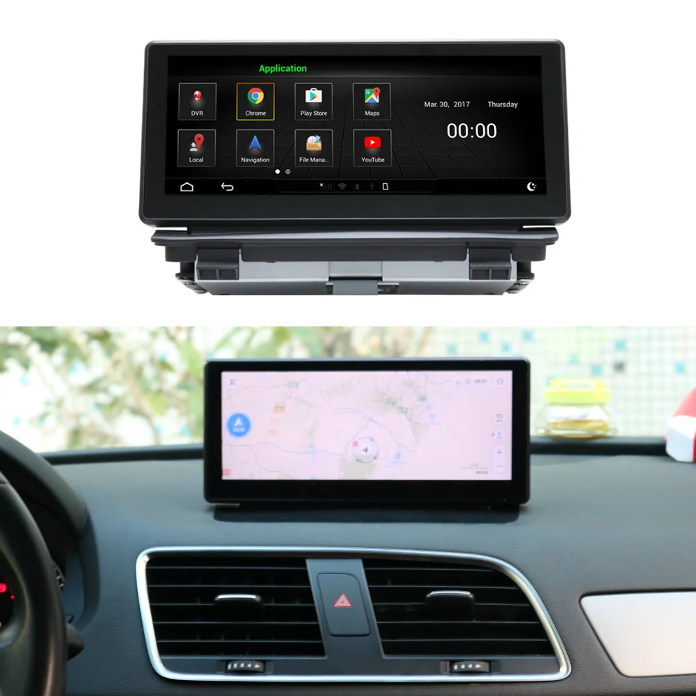 

8.8" Android 8.1 Car Bluetooth Radio GPS Navigation player Vehicle WiFi Head Unit Display Screen Monitor for Audi Q3 2013-2018