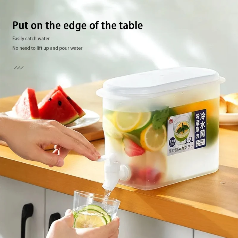 BAOGAO Distributeur De 3.5 L Pour Réfrigérateur Avec Robinets,Distributeur Boissons Robinet