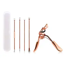 Иглы для удаления угрей, очиститель для удаления угрей, вспомогательный набор зажимов для ресниц, инструменты для ухода за лицом