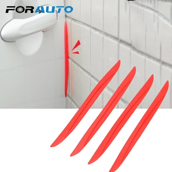

FORAUTO 4PCS/Set Car Door Edge Protector Protective Strip Rearview Mirror Anti-scratch Stickers Bumper Scrape Guards Car-styling