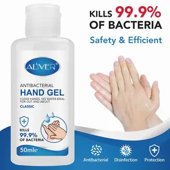 

50ml Portable Hand Sanitizer Gel Washing-Free Hand Cleaning Gel Disinfection Disposable Non-Rinse Instant Hand Soap for Home