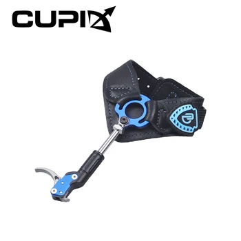 

360° Archery Release Aid Strap Compound Practice Training.assembly Outdoor Leather Comfortable Wristband Red Blue Black