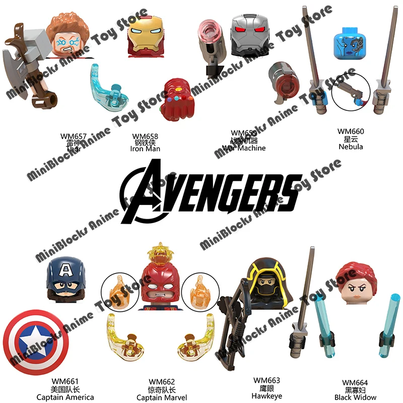 WM6056 Marvel Мстители строительные блоки кирпичи фильм ТВ мини-фигурки героев серии