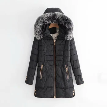 

high quality Women Casual Slim Winter Parkas Jacket Coat 2018 Thicken Warm Cotton Female Hooded Zip Parka Outerwear