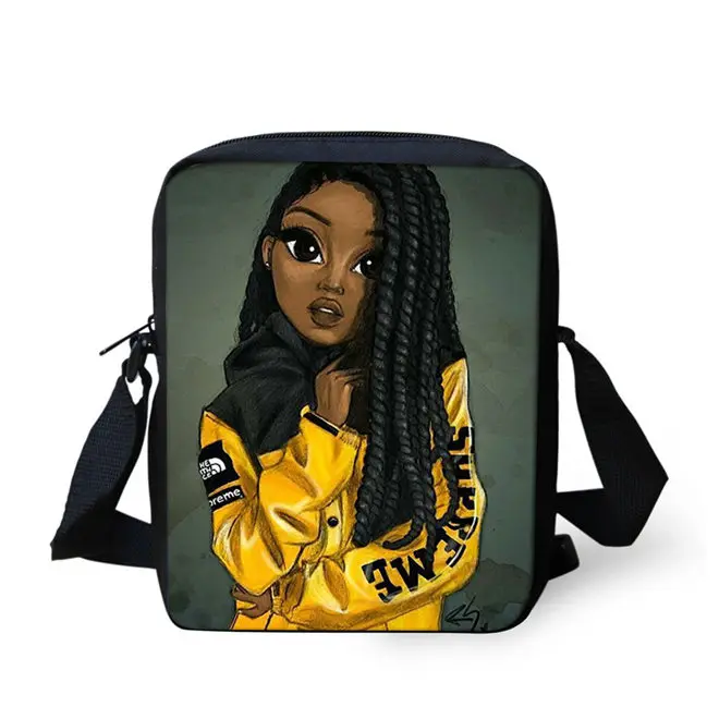 WHEREISART африканская Черная Королева девочка рюкзак детские школьные сумки для девочек холст школьный рюкзак модные детские рюкзаки милые Mochila - Цвет: YQ3426E