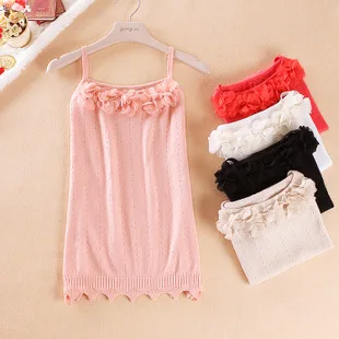 

New vest Sweater women flower solid color strap off shoulder fashion spring and summer autumn hot sell womens vestidos LXJ922